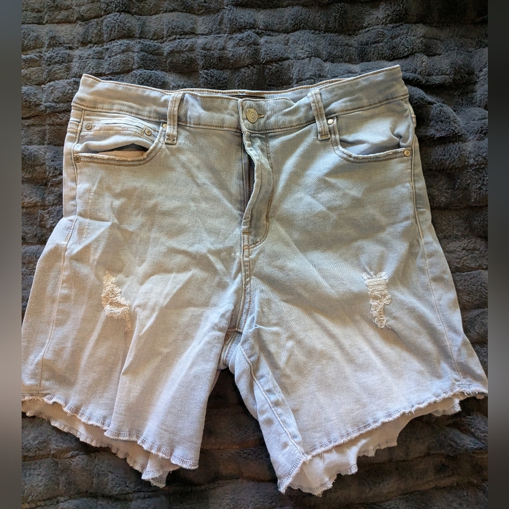 RACHEL Rachel Roy Blue Jean Shorts Distressed Casual